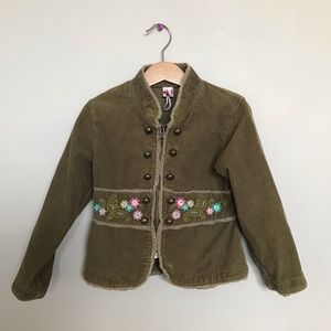 Corduroy embroidery jacket